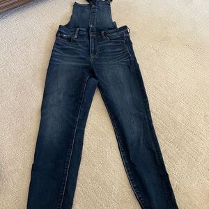 American Eagle Outfitters Indigo Denim Overalls
